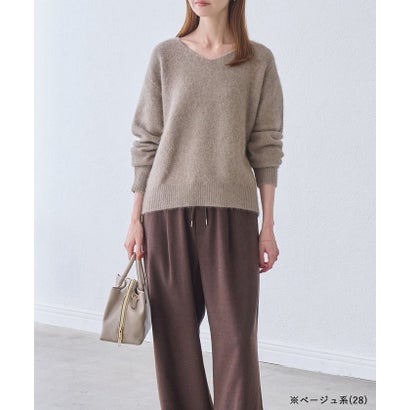 ロペピクニック ROPE' PICNIC FOX BLEND Vネックニットプルオーバー （ベージュ（27））｜詳細画像