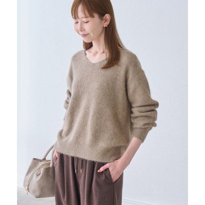 ロペピクニック ROPE' PICNIC FOX BLEND Vネックニットプルオーバー （ベージュ（27））｜詳細画像
