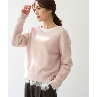 ロペピクニック ROPE' PICNIC FOX BLEND Vネックニットプルオーバー （ピンク（63））｜詳細画像
