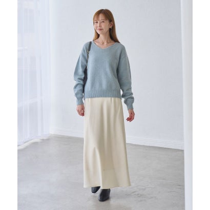 ロペピクニック ROPE' PICNIC ラインを拾いにくいサテンナロースカート （キナリ（16））｜詳細画像