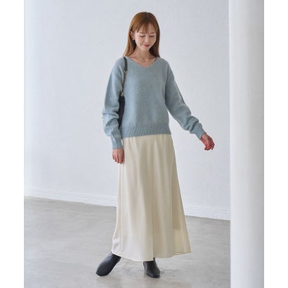 ロペピクニック ROPE' PICNIC ラインを拾いにくいサテンナロースカート （キナリ（16））｜詳細画像