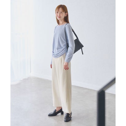 ロペピクニック ROPE' PICNIC ラインを拾いにくいサテンナロースカート （チャコール（06））｜詳細画像