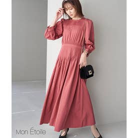 【一部店舗限定】【Mon E’toile】タフタタックドレス （ピンク系（65））