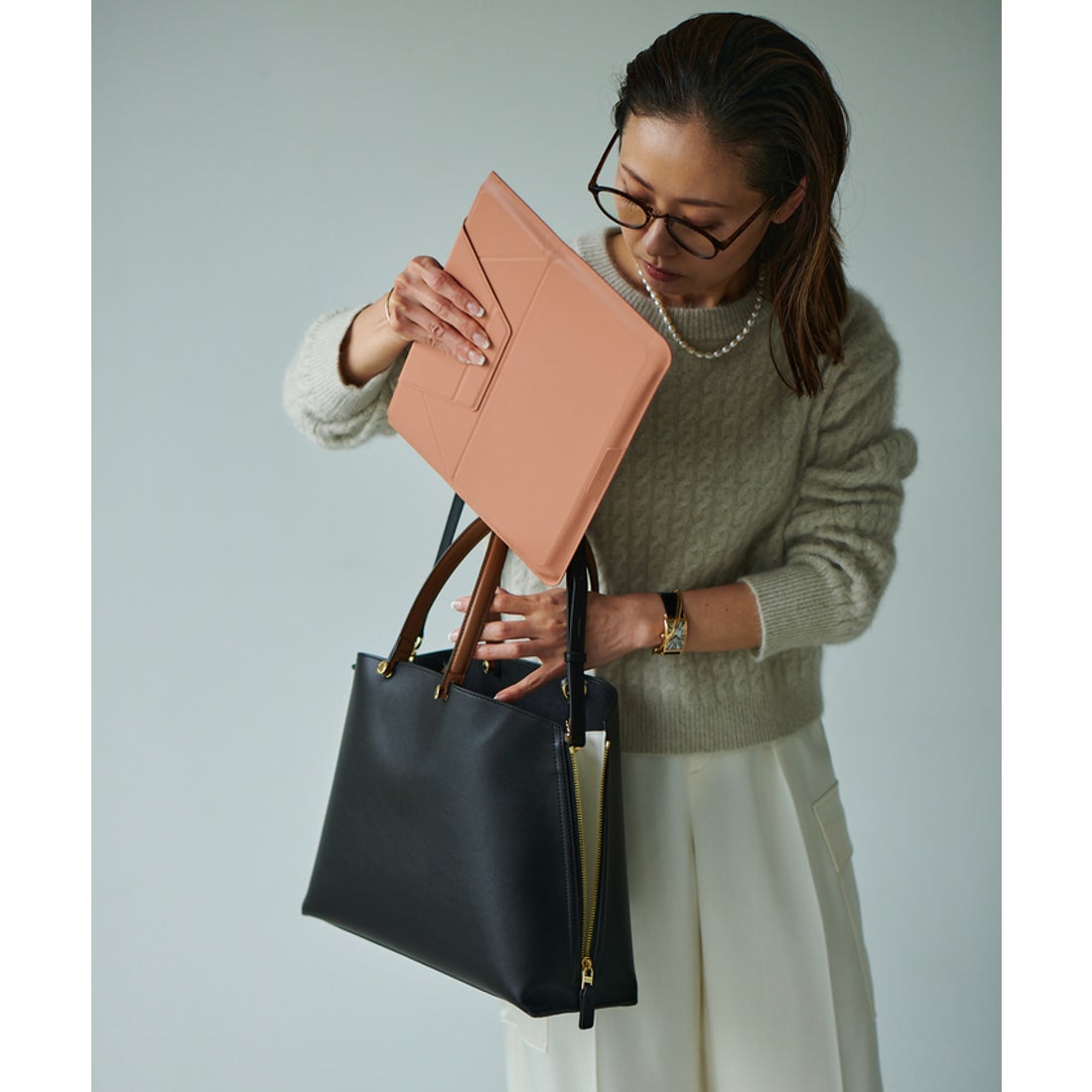 ロペ ROPE' 【WEB限定】【E'POR】【A4対応】Y BAG Medium+ （ダーク