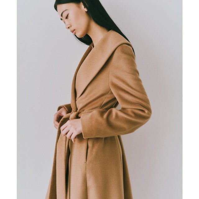 【一部J'aDoRe限定カラー】プレミアムカシミヤショールカラーコート/逸品・26AW （キャメル（25））