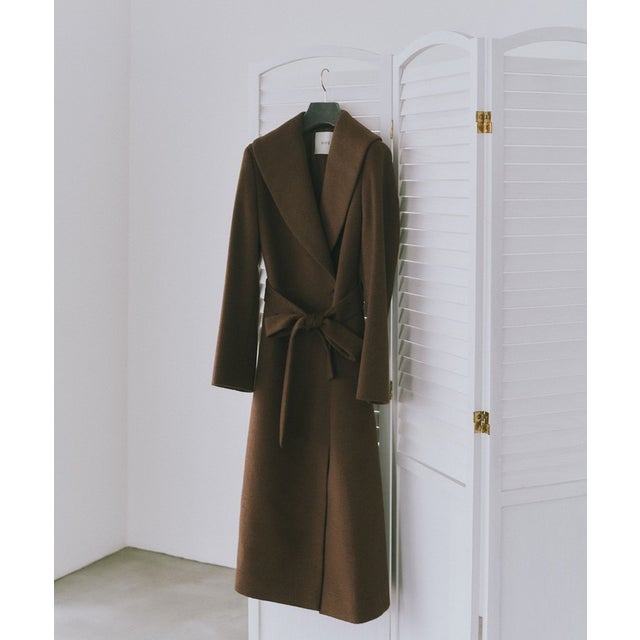 【一部J'aDoRe限定カラー】プレミアムカシミヤショールカラーコート/逸品・26AW （ダークブラウン（20））