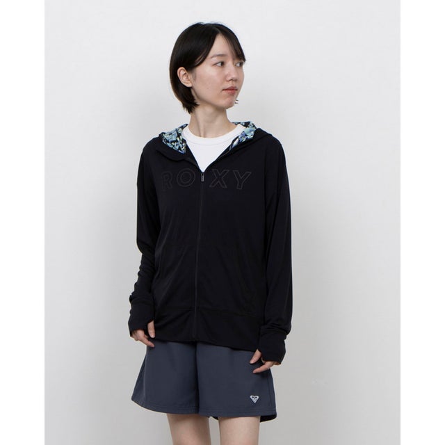 レディース マリン ラッシュガード ARTSY FLORAL LOGO PARKA AP VER RLY251655A （BLK）