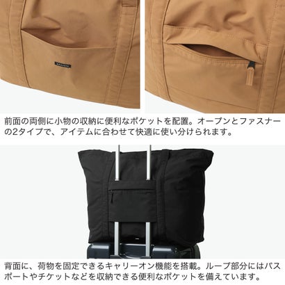 トートバッグ レディース おしゃれ 軽量 軽い 撥水加工 大きめ 大容量 トート 横型 キャリーオンバッグ 手提げ 肩掛け 旅行 トラベル シンプル カジュアル SC.グランデ.ジップ-B 3707 （Gray）｜詳細画像