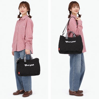トートバッグ レディース ブランド 軽量 トート 肩掛け 斜めがけ ショルダー かわいい スヌーピー キルティング 横型 ハンドル 2WAY A4 IP.ミディアム.キルト.ピーナッツ-1N 8533 （カーキ）｜詳細画像