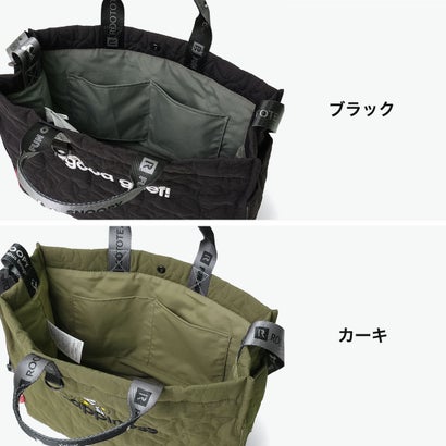 トートバッグ レディース ブランド 軽量 トート 肩掛け 斜めがけ ショルダー かわいい スヌーピー キルティング 横型 ハンドル 2WAY A4 IP.ミディアム.キルト.ピーナッツ-1N 8533 （カーキ）｜詳細画像