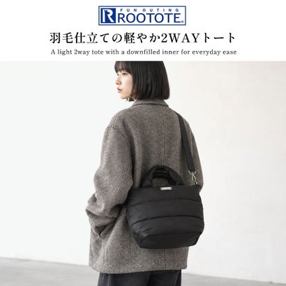 トートバッグ レディース 小さめ ブランド ミニトート 軽量 肩掛け 斜めがけ ショルダー キルティング コンパクト フェザールー FEATHER ROO FE.デリ.モデレートーB 3755 （ブラック）｜詳細画像