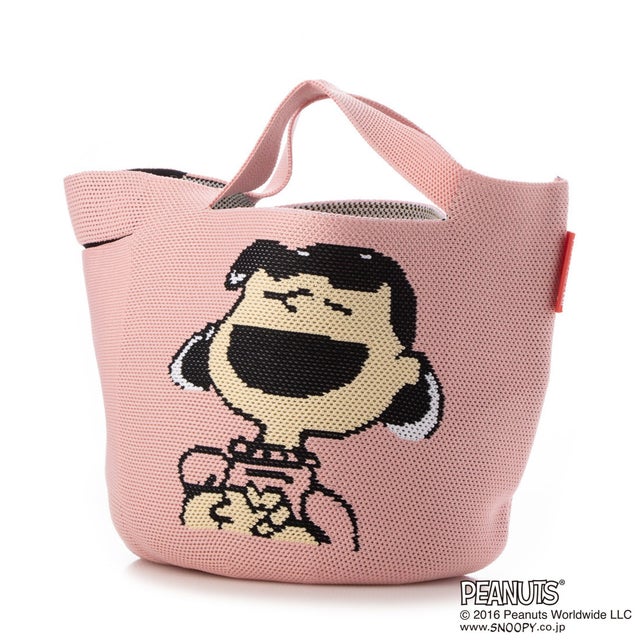 SNOOPY スヌーピー 帽子のような ミニ よこ型 トートバッグ バスケット ポーノ IP Po-No ベビールー Peanuts 6T 8242 （ルーシー）