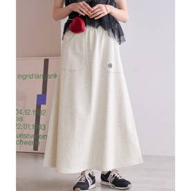 セットアップ対応/ミニ裏毛ワンポイント刺繍入りスカート （グレー系（09））