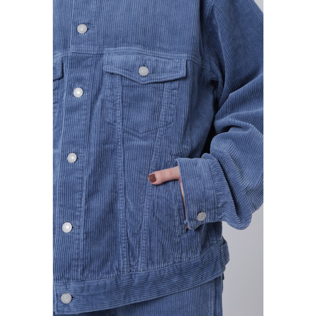 ROSE BUD コーデュロイジャケット ブルー -靴＆ファッション通販 