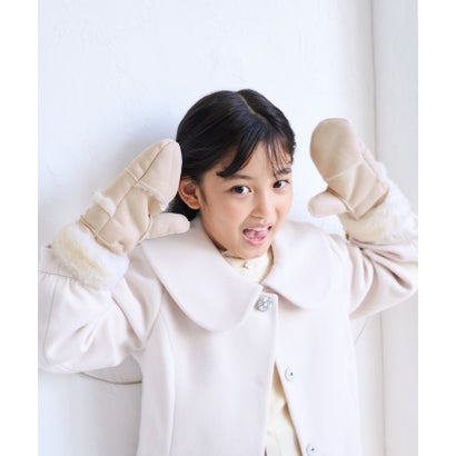 ロペピクニックキッズ ROPE' PICNIC KIDS 【KIDS/キッズ】紐付きムートンライクミトングローブ/リンクコーデ （ライトグレー（08））｜詳細画像