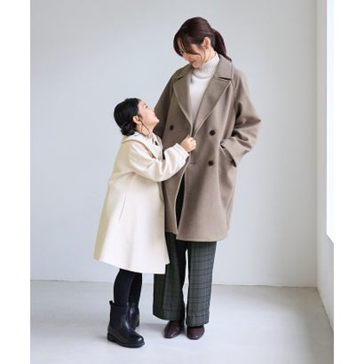 ロペピクニックキッズ ROPE' PICNIC KIDS 【KIDS/キッズ】ジャージーメルトン ファー襟付きプリンセスラインコート/リンクコーデ （キナリ（16））｜詳細画像