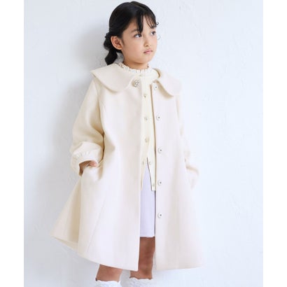 ロペピクニックキッズ ROPE' PICNIC KIDS 【KIDS/キッズ】ジャージーメルトン ファー襟付きプリンセスラインコート/リンクコーデ （キナリ（16））｜詳細画像