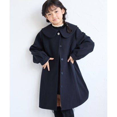 ロペピクニックキッズ ROPE' PICNIC KIDS 【KIDS/キッズ】ジャージーメルトン ファー襟付きプリンセスラインコート/リンクコーデ （キナリ（16））｜詳細画像