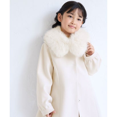ロペピクニックキッズ ROPE' PICNIC KIDS 【KIDS/キッズ】ジャージーメルトン ファー襟付きプリンセスラインコート/リンクコーデ （ネイビー（40））｜詳細画像