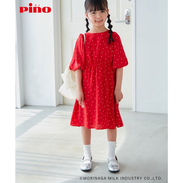 
                    【KIDS】【Pino meets ROPE' PICNIC】Pinoドットワンピース （レッド（60））