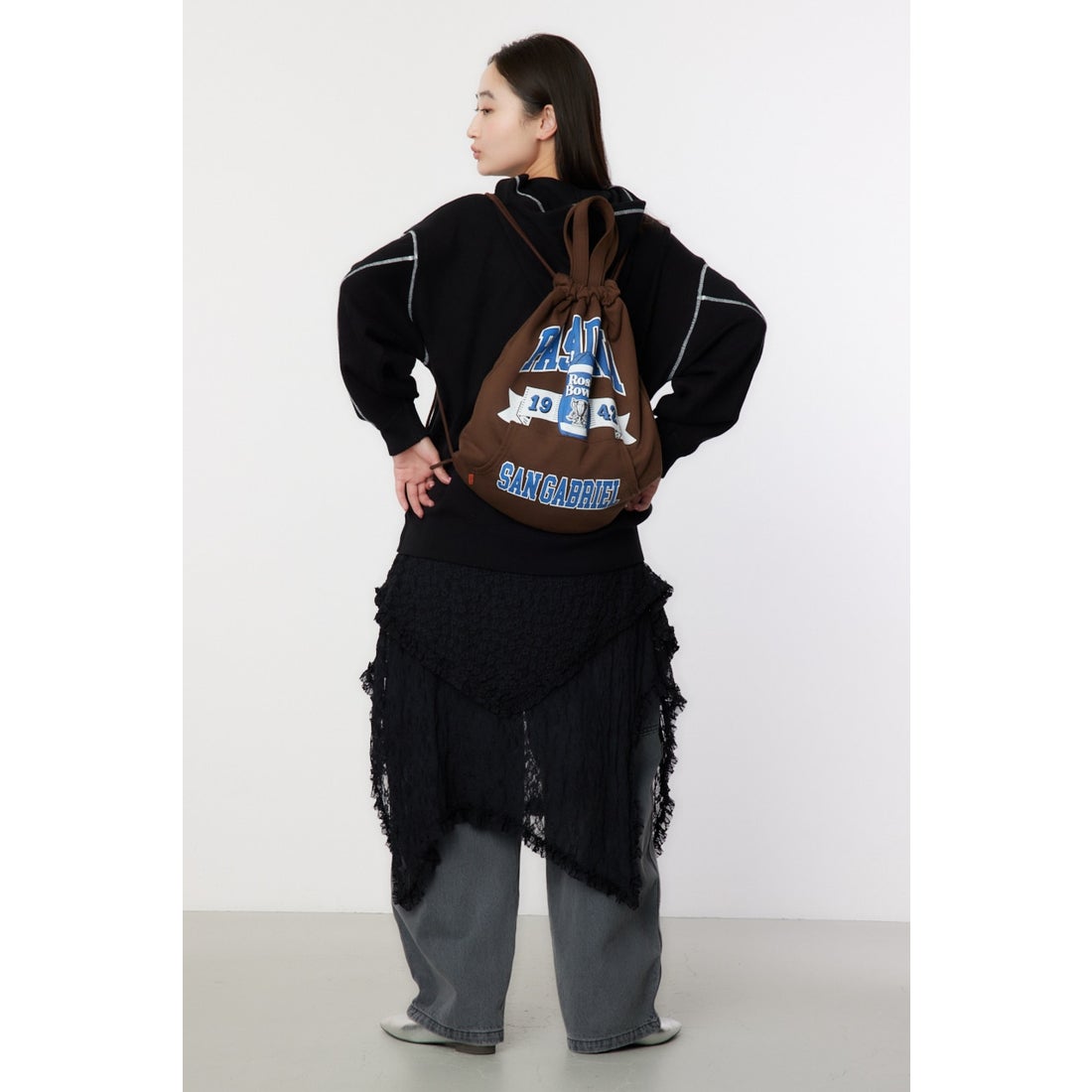 RODEO CROWNS WIDE BOWL カスタムCollegeスウェットナップザック BRN 