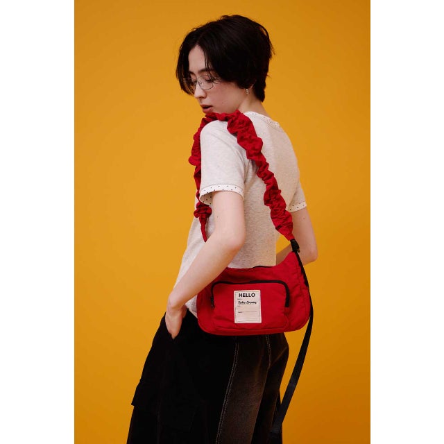 ボリュームフリルショルダー RED