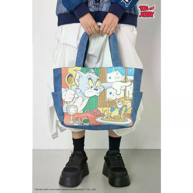 (TOM and JERRY)デニムドッキングトート BLU