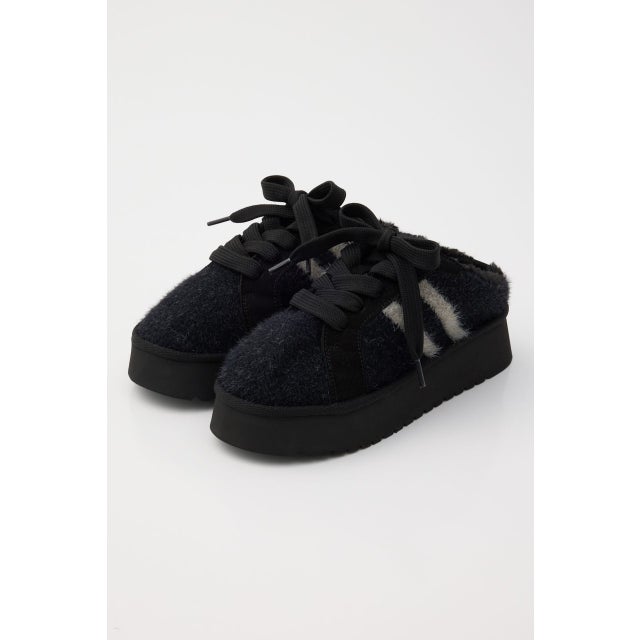シャギースニーカースリッポン BLK