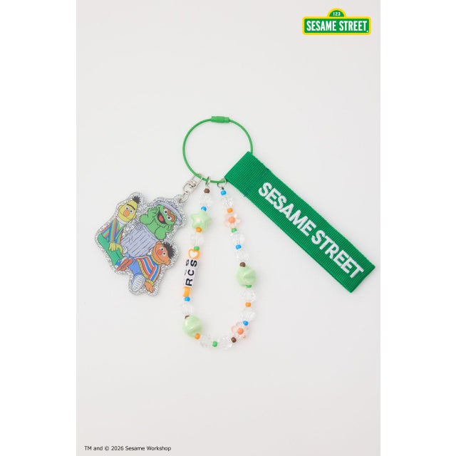 (SESAME STREET) ストラップキーホルダー GRN