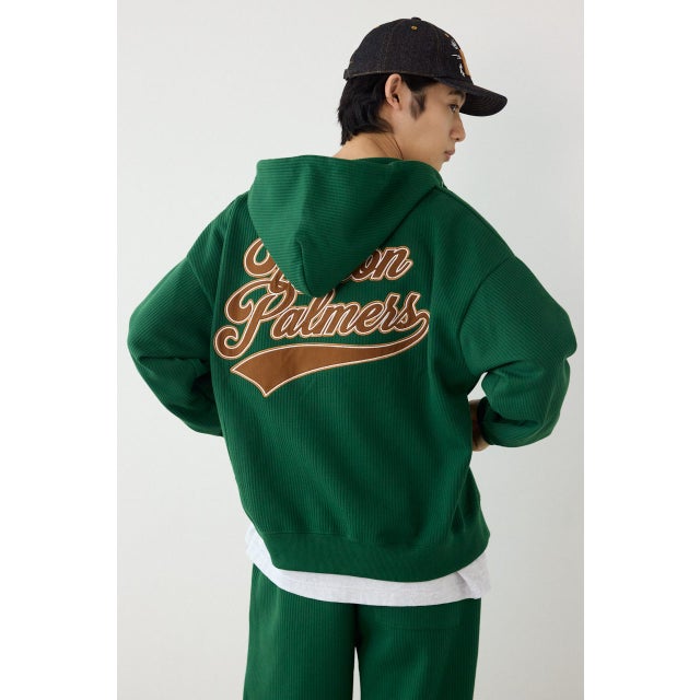 ボンディングワッフルZIPパーカー GRN