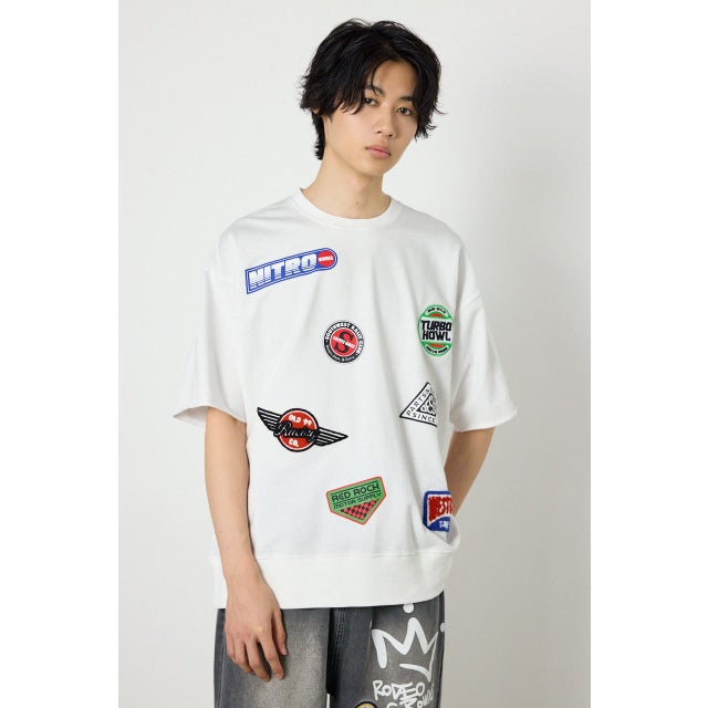 カスタムワッペン半袖スウェット WHT