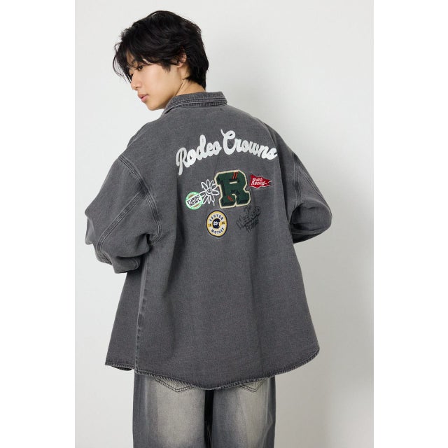 バラエティーデニムシャツ BLK