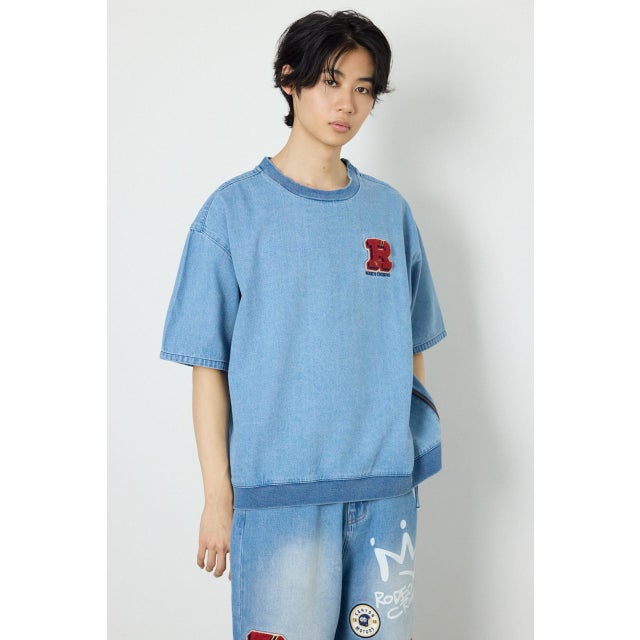 バラエティーデニムトップス L/BLU1