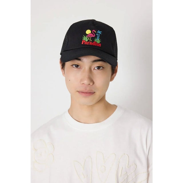 フラミンゴメッシュCAP BLK