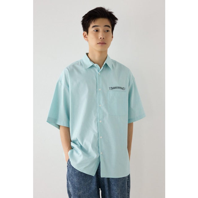 COOLMAX(R)ファブリック製・BLKletterシャツ MINT