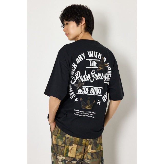カモフラアップリケTシャツ BLK