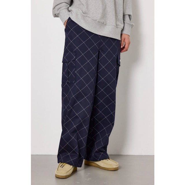 gridロゴパンツ NVY