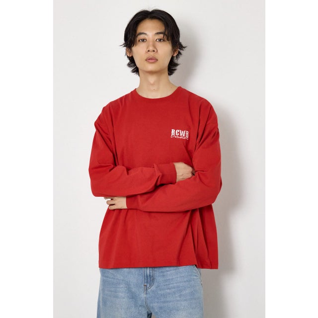 シールドロゴロングスリーブTシャツ RED