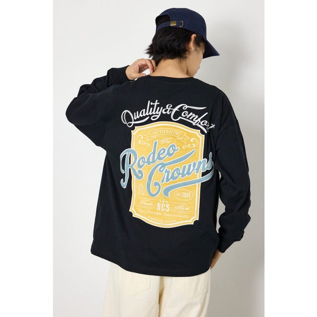 シールドロゴロングスリーブTシャツ BLK