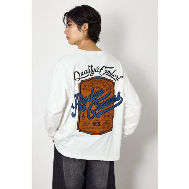 シールドロゴロングスリーブTシャツ WHT