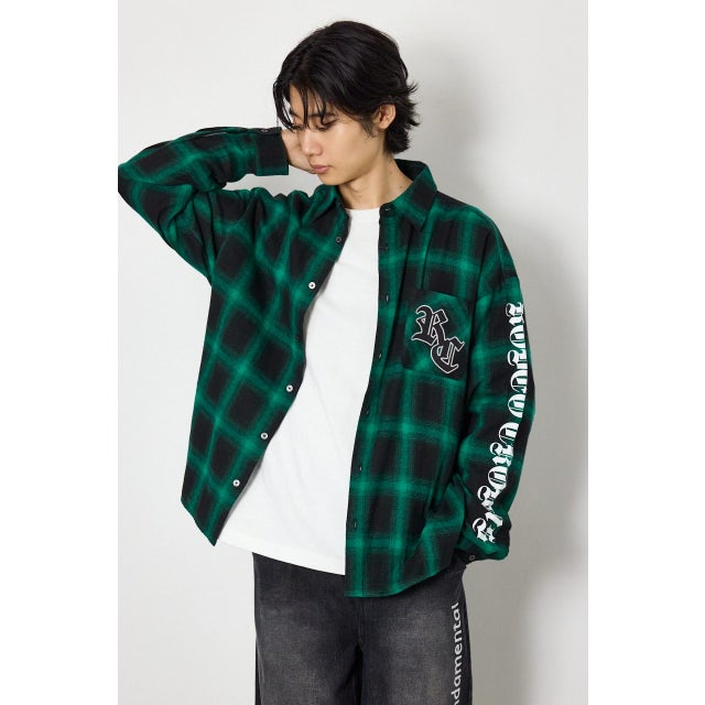 Gothic オンブレーチェックシャツ GRN