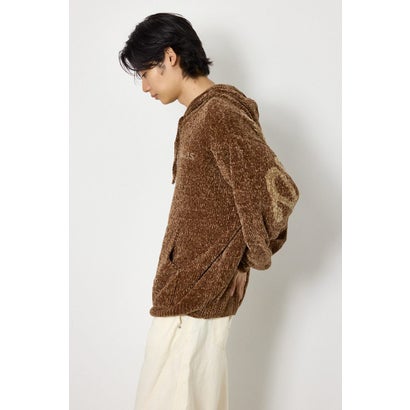 モールニットスクリプトロゴフーディー BRN｜詳細画像