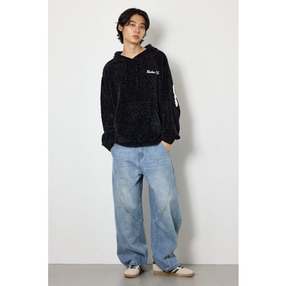 モールニットスクリプトロゴフーディー BLK｜詳細画像