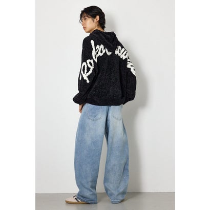 モールニットスクリプトロゴフーディー BLK｜詳細画像