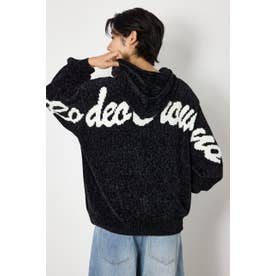 モールニットスクリプトロゴフーディー BLK