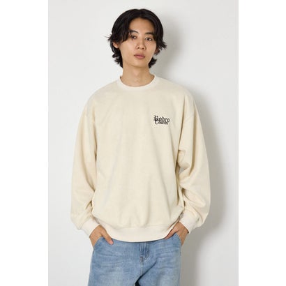 ポンチスエードバックロゴスウェット GRY｜詳細画像