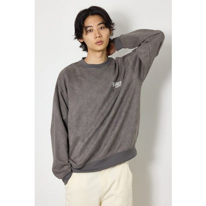 ポンチスエードバックロゴスウェット GRY｜詳細画像