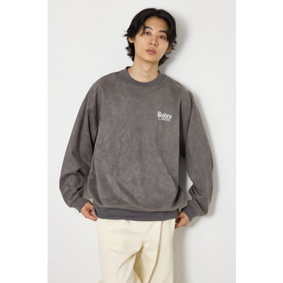 ポンチスエードバックロゴスウェット GRY｜詳細画像