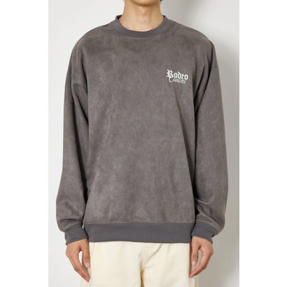 ポンチスエードバックロゴスウェット GRY｜詳細画像