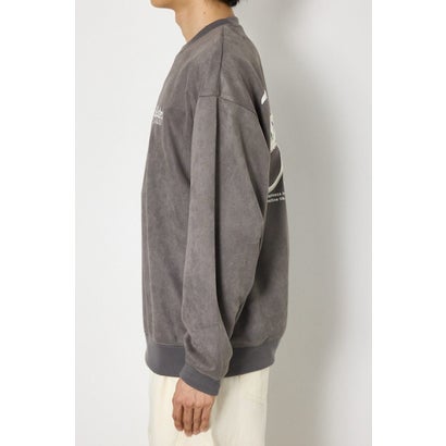 ポンチスエードバックロゴスウェット GRY｜詳細画像